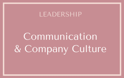 Communication & Company Culture
